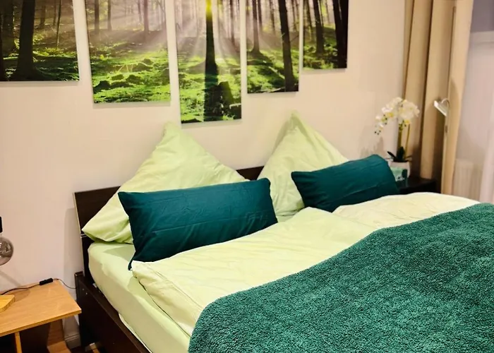 Waldblick Doppelzimmer-zwischen Baeumen&traeumen Homestay szállás Seligenstadt